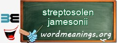 WordMeaning blackboard for streptosolen jamesonii